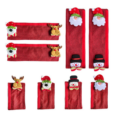 8 ks rukoväť chladničky mikrovlnná rúra kryt na vianočné domáce kľučky dverí chladničky ochranný kryt