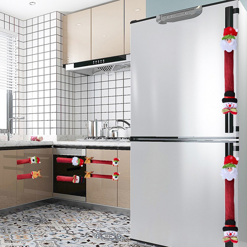 8 ks rukoväť chladničky mikrovlnná rúra kryt na vianočné domáce kľučky dverí chladničky ochranný kryt