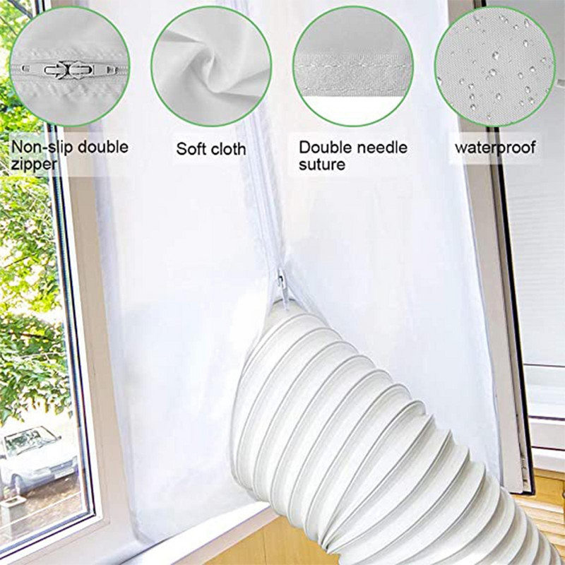 Univerzálna tesniaca handrička na okno Air Lock 4m/3m, sada na tesnenie okien, zastavenie horúceho vzduchu, pre mobilnú klimatizáciu A0O5