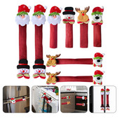 8 ks krytov protišmykových dverí, vianočné domáce chrániče kľučiek dverí chladničky, vianočné kuchynské dekorácie, kryty kľučiek chladničky