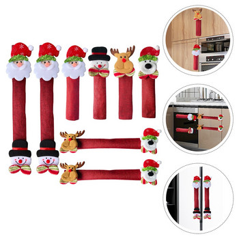 8 τμχ Κάλυμμα ολίσθησης Χριστουγεννιάτικο κάλυμμα λαβής πόρτας ψυγείου σπιτιού Χριστουγεννιάτικο κάλυμμα λαβής ψυγείου διακόσμησης κουζίνας