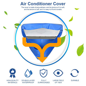 Стенен климатик Водоустойчив почистващ капак за почистване на прах на климатик Чиста защитна чанта 1p/1.5p/2p/3p Син