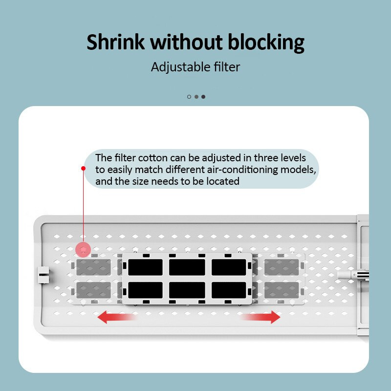 Nový nastaviteľný kryt klimatizácie, deflektor proti priamemu fúkaniu vetra, škálovateľný tlmič klimatizácie, čelné sklo