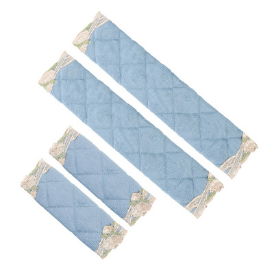 4 ks kryt kľučky dverí chladničky, kryt s kvetinovým vzorom na kuchynské spotrebiče