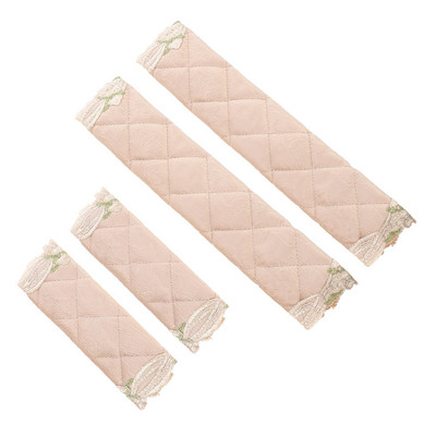 4 ks kryt kľučky dverí chladničky, kryt s kvetinovým vzorom na kuchynské spotrebiče