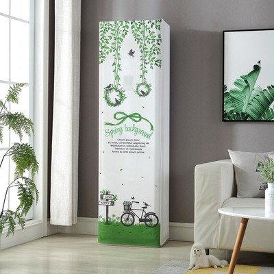 Hotă de dulap în formă pătrată Decorați acasă Pânză Artă Capac de praf Aer condiționat vertical Simplitate Condiționare modernă