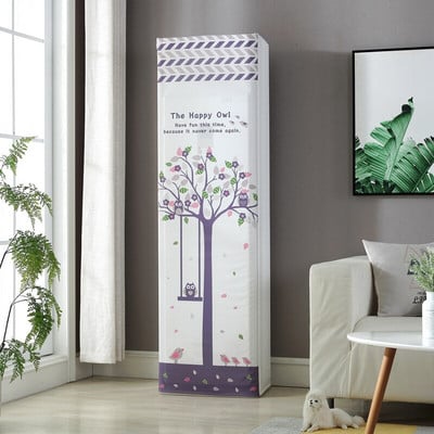 Hotă de dulap în formă pătrată Decorați acasă Pânză Artă Capac de praf Aer condiționat vertical Simplitate Condiționare modernă