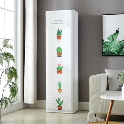 Hotă de dulap în formă pătrată Decorați acasă Pânză Artă Capac de praf Aer condiționat vertical Simplitate Condiționare modernă