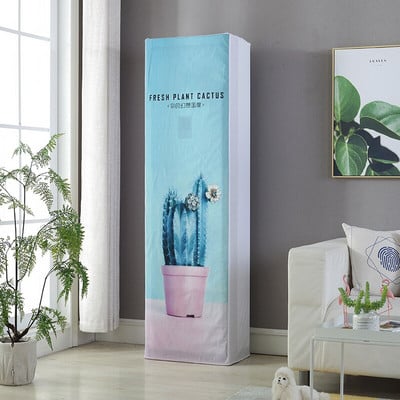 Hotă de dulap în formă pătrată Decorați acasă Pânză Artă Capac de praf Aer condiționat vertical Simplitate Condiționare modernă