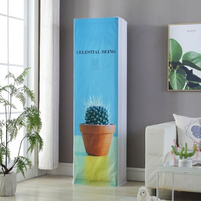 Hotă de dulap în formă pătrată Decorați acasă Pânză Artă Capac de praf Aer condiționat vertical Simplitate Condiționare modernă