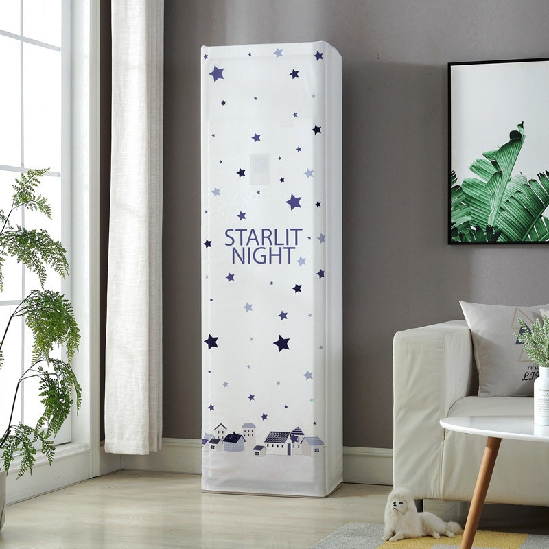 Hotă de dulap în formă pătrată Decorați acasă Pânză Artă Capac de praf Aer condiționat vertical Simplitate Condiționare modernă