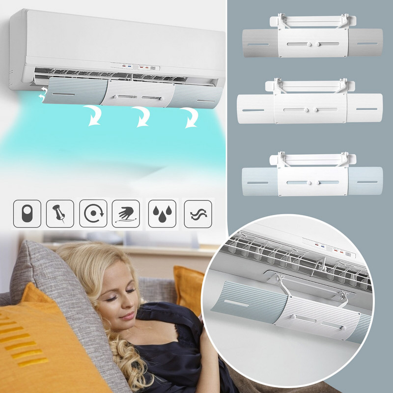 Capac retractabil pentru aer condiționat Parbriz reglabil Deflector pentru aer condiționat Deflector antivânt pentru aer condiționat