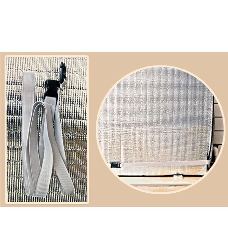 Fém alumínium fólia burkolat klíma burkolat kültéri klíma napernyő védelem ezüst színű légkondicionáló külső burkolat