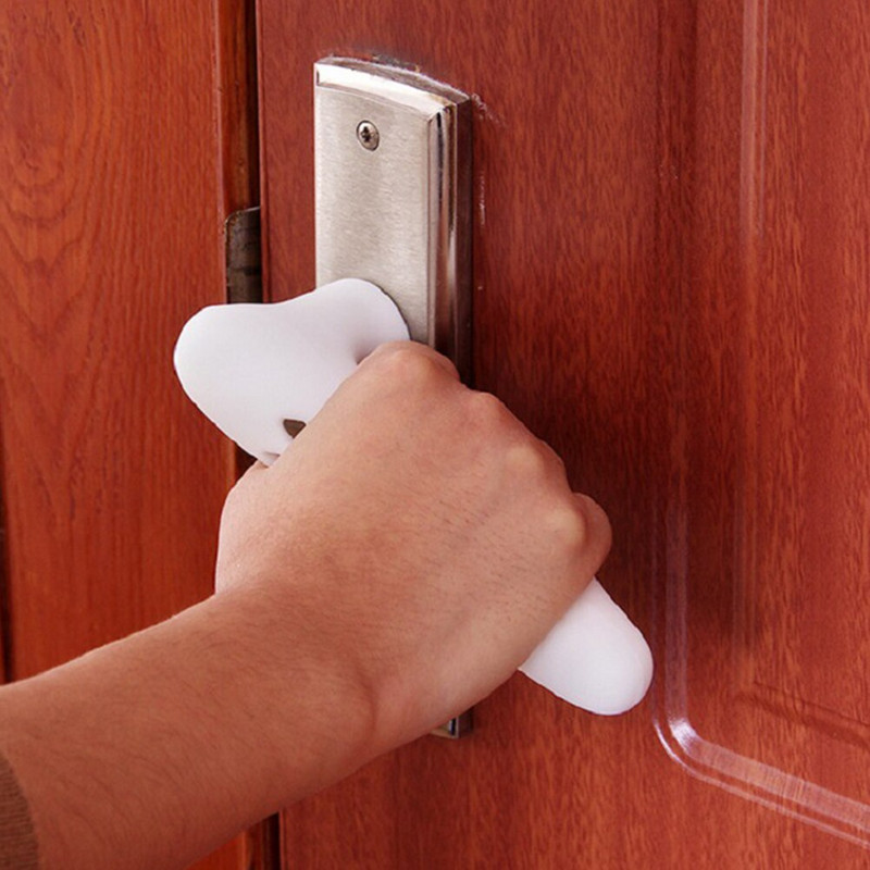 3x tvarovaný kryt dverí, ochranný kryt dverí, zarážka dverí, kryt dverí, kľučka dverí, puzdro, statická kľučka dverí