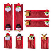 8 ks krytov protišmykových dverí, kryty rukovätí chladničky, vianočné ochranné kryty rukovätí dverí chladničky