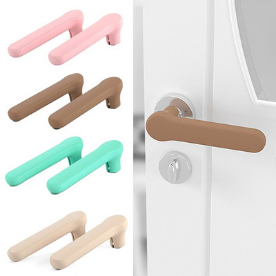 1pc Silicone Anti-collision Door Knob Cover Static-free Handle Sleeve Baby Safety Wall Protector Bedroom Living Room Protector