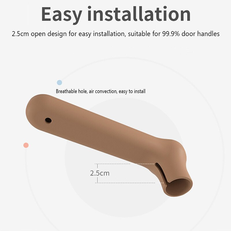 1vnt silikoninis nuo susidūrimo durų rankenos dangtis be statinės įtampos Rankena, rankovė, kūdikių saugos sienelės apsauga, miegamojo svetainės apsauga