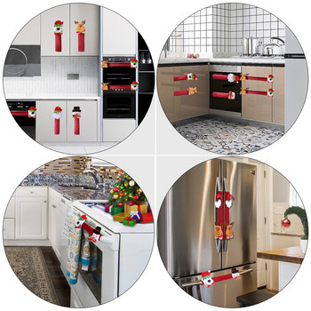 8τμχ Καλύμματα λαβής ψυγείου Christams Καλύμματα λαβής πόρτας ψυγείου Διακοσμητικό προστατευτικό Χριστουγεννιάτικη διακόσμηση για φούρνους Πλυντήρια πιάτων