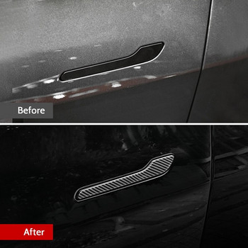 4Pcs Дръжка на вратата на автомобила Wrap Cover ABS Anti-Scratch Protector Стикер Декоративни стикери за Tesla Model 3 Model Y