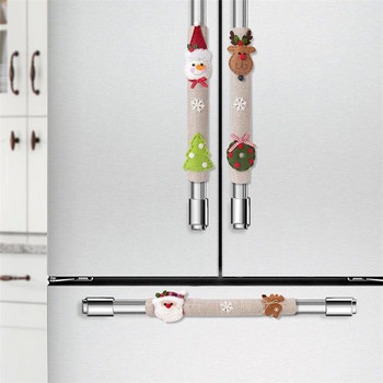 Капак за дръжката на вратата на хладилника за Коледа Протектори за дръжката на вратата на съдомиялна машина Кухненски уред за декорация Коледа