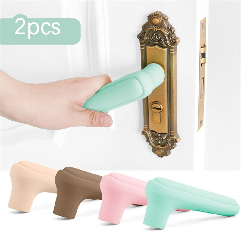 2 bucăți/set silicon mâner ușă mânecă mâner cameră bebeluș copil protecție împotriva accidentului suită ușă mâner mâner mănuși protector acasă