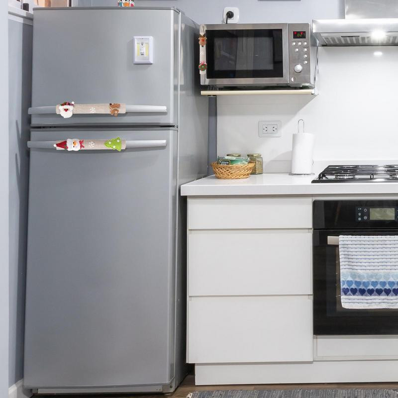 Kryt kľučky dverí chladničky na vianočné ozdoby na kľučky dverí umývačky riadu, kuchynský spotrebič na dekoráciu, snehuliak