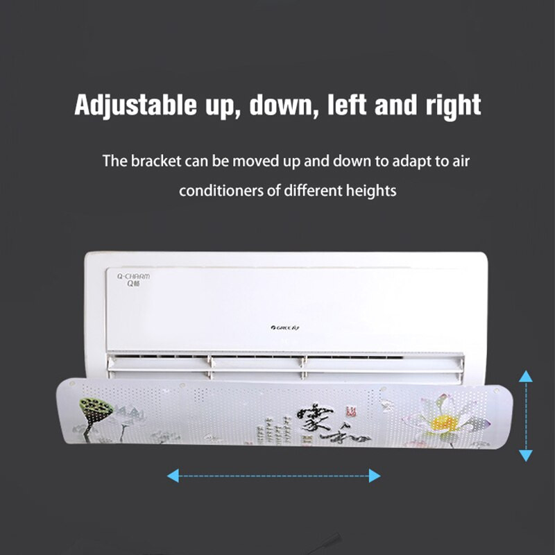 1 ks nastaviteľný kryt klimatizácie, deflektor proti priamemu fúkaniu, vodiaca doska proti vetru