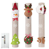 Poklopac ručke za vrata hladnjaka za Božić Univerzalni poklopac ručke za pećnicu Kuhinjski dekor s naljepnicama Antikorozivna ručka