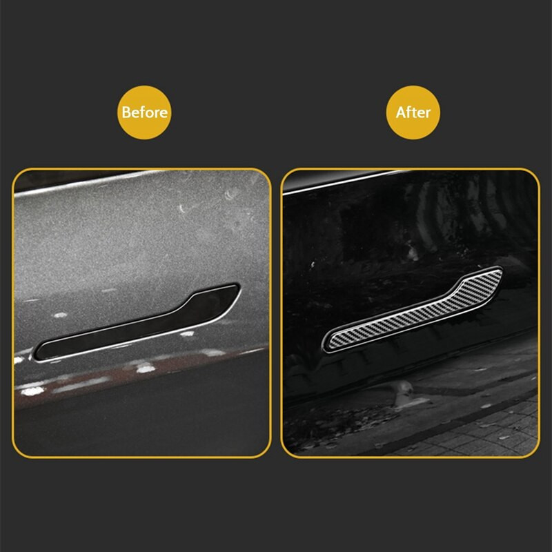 4db autós ajtókilincs védőburkolat ABS karcolásgátló matrica dekoratív matricák a Tesla Model 3 Model Y-hez