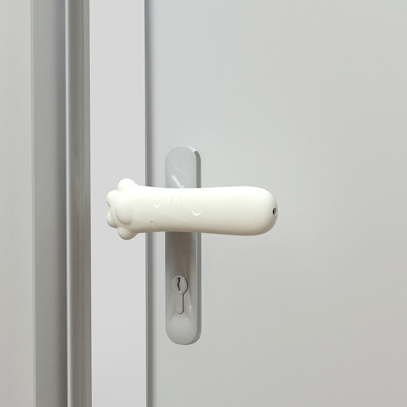 1 bucată drăguț labe de pisică ușă mâner ușii din spate mute tampon anti-coliziune anti-detonare bebeluș copil mâner ușă de siguranță manșon de protecție din silicon