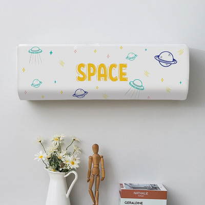 Kryt na klimatizáciu s kresleným závesným vzorom, ochranný kryt na klimatizáciu na stenu, severská dekorácia