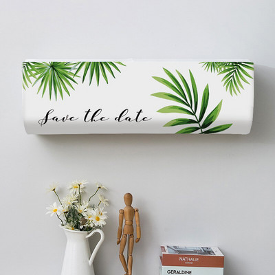 Kryt na klimatizáciu s kresleným závesným vzorom, ochranný kryt na klimatizáciu na stenu, severská dekorácia