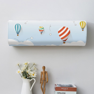 Kryt na klimatizáciu s kresleným závesným vzorom, ochranný kryt na klimatizáciu na stenu, severská dekorácia