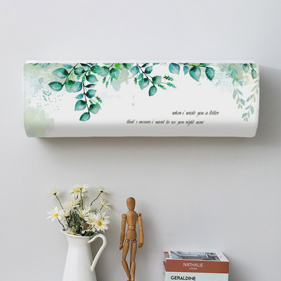 Kryt na klimatizáciu s kresleným závesným vzorom, ochranný kryt na klimatizáciu na stenu, severská dekorácia