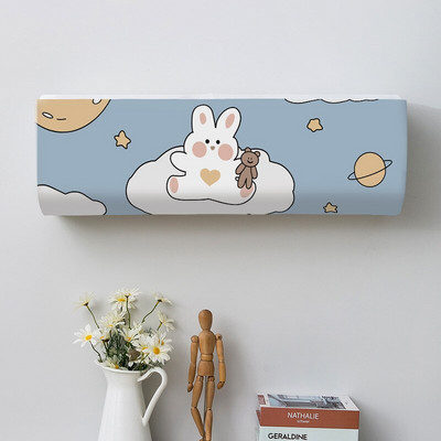 Kryt na klimatizáciu s kresleným závesným vzorom, ochranný kryt na klimatizáciu na stenu, severská dekorácia