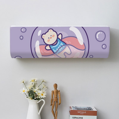 Kryt na klimatizáciu s kresleným závesným vzorom, ochranný kryt na klimatizáciu na stenu, severská dekorácia