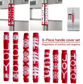 8 komada Božićna tkanina za pokrivanje ručke hladnjaka Poklopac za ručku vrata Kuhinjski hladnjak Štitnik za aparate Štitnik za kvaku na vratima #t2g