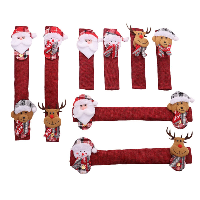 Božićna navlaka za ručku hladnjaka Poklopac za ručku na vratima Kuhinjski uređaji za hladnjak Štitnik za rukavice Štitnik za kvake #t2g