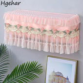 Čipkované kryty na klimatizáciu, luxusné kvetinové výšivky, prachotesný kryt, kompletný nástenný kryt na klimatizáciu