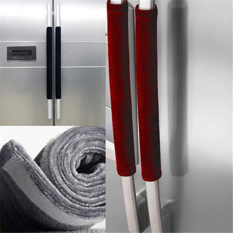 2 ks/sada krytov kľučiek dverí chladničky, dekorácia kuchynských spotrebičov, rukoväť chladničky a rúry, protišmyková ochrana kľučiek dverí