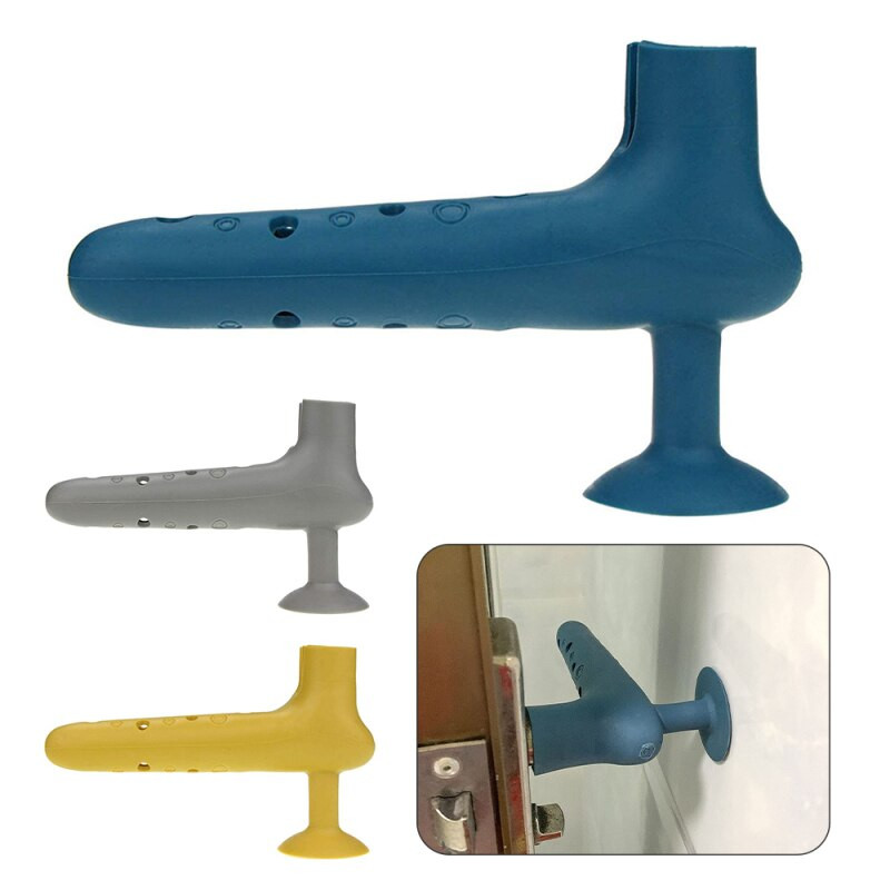 Mâner ușă din silicon Protecție anti-coliziune Capac mâner fără perforare Ventiță din cauciuc siliconic Mâner ușă Ultra Rechizite pentru casă