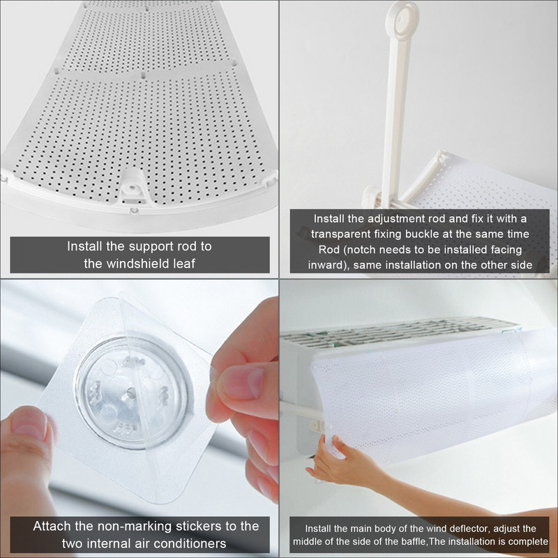 Skalabilno viseće vjetrobransko staklo klima uređaja Deflektor zraka protiv izravnog puhanja Pregrada kućnog klima uređaja
