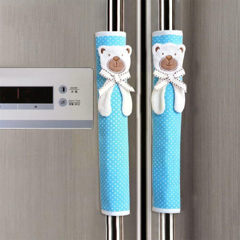 1db szövet pöttyös kilincs kesztyűk szövet fogantyú ajtó hűtőszekrény otthoni burkolat fogantyú duplaajtós hűtőszekrény konyhai kiegészítők