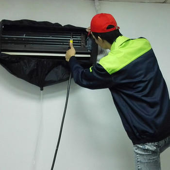 Κάλυμμα κλιματιστικού πλύσιμο τοίχου Κλιματισμός Καθαρισμός Προστατευτικό κάλυμμα σκόνης Τσάντες καθαρισμού με σωλήνα νερού 3M