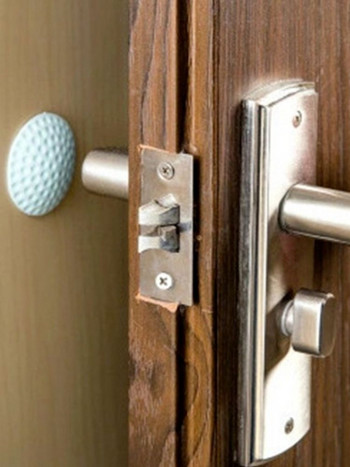 5Pcs Удебеляване на стената Mute Door Stick Golf Styling Гумена дръжка на калника Брава на вратата Защитна подложка Стикери за защита на дома