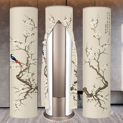 1 ks okrúhly kryt klimatizácie so zipsom, otváranie bez nutnosti odstraňovania, čistenie, ochrana proti prachu