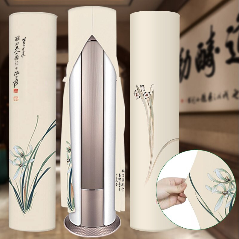 1 ks okrúhly kryt klimatizácie so zipsom, otváranie bez nutnosti odstraňovania, čistenie, ochrana proti prachu