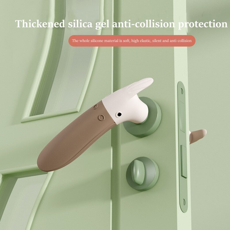 3 ks silikónové rukavice na kľučky dverí, kreslené, proti kolízii, antistatické, detské ochranné kľučky dverí, interiérové dvere, chrániče domov