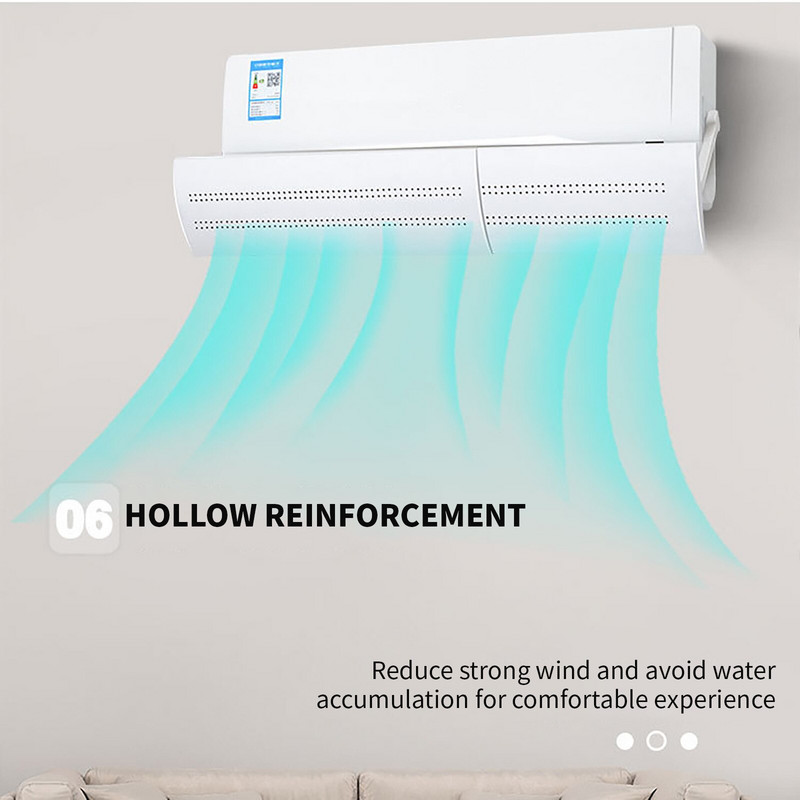 Vjetrobransko staklo klima uređaja Vjetrobransko staklo klima uređaja protiv izravnog puhanja Zidni poklopac za prozorski klima uređaj