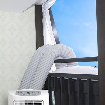 3/4m Κλείδωμα αέρα Παράθυρο Σφραγίδα υφασμάτινη πλάκα Λευκή Universal Home Ευέλικτη αδιάβροχη μαλακή σανίδα για φορητό κλιματιστικό